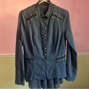 Free People Victorian Lace Blazer Jacket